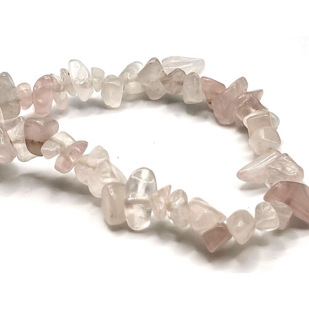 Rose Quartz Chip Bracelet Healing Gemstone 7in